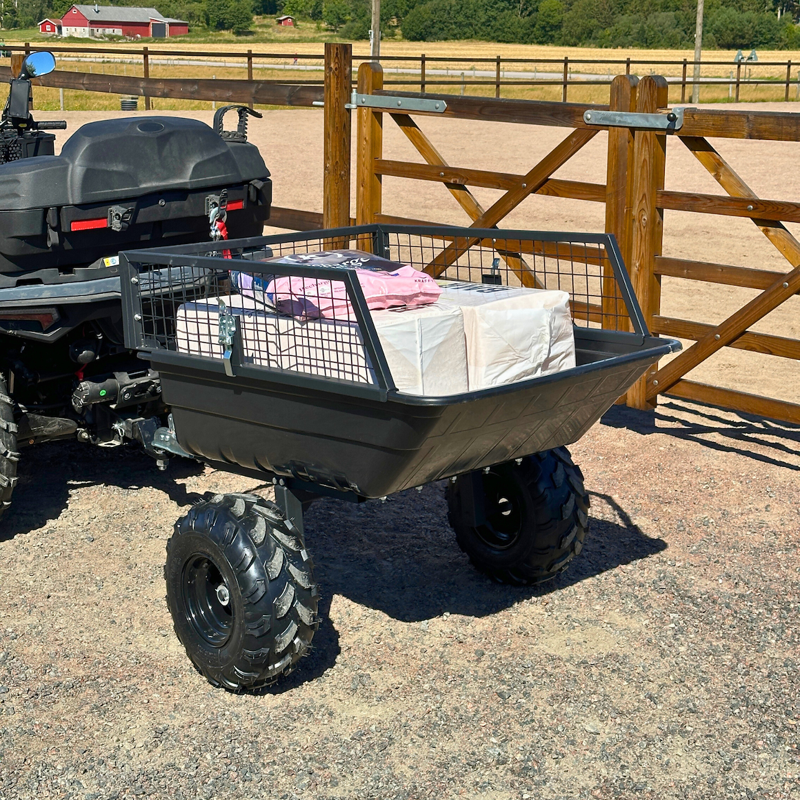 Roughworx tippbar ATV-vagn med 300 kg lastkapacitet